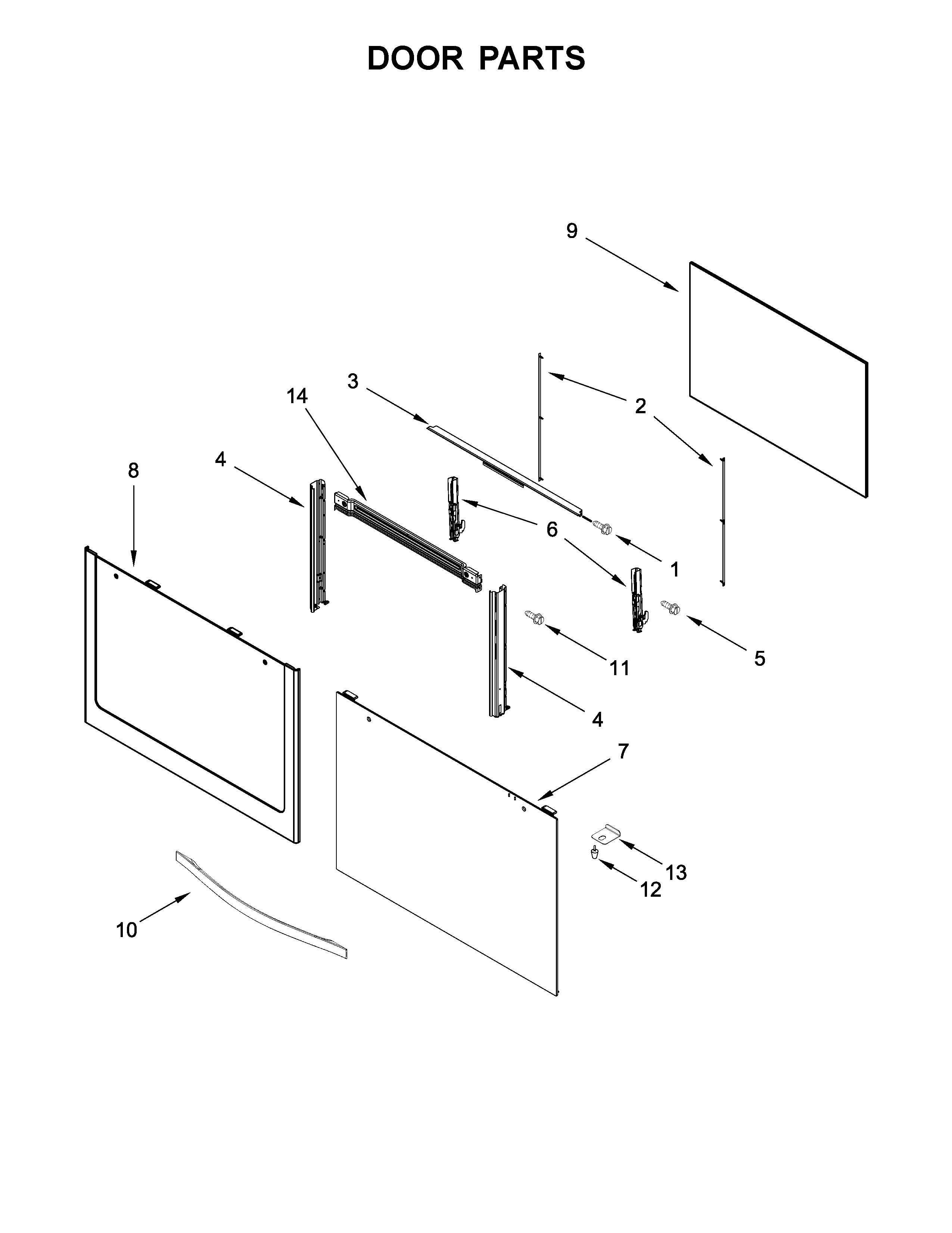 Amana AGR5330BAS2 door parts diagram