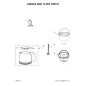 KitchenAid KCM1204WH0 carafe and filter parts diagram