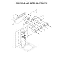 Whirlpool WTW4816FW2 controls and water inlet parts diagram