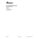 Amana AGR4230BAW0 cover sheet diagram
