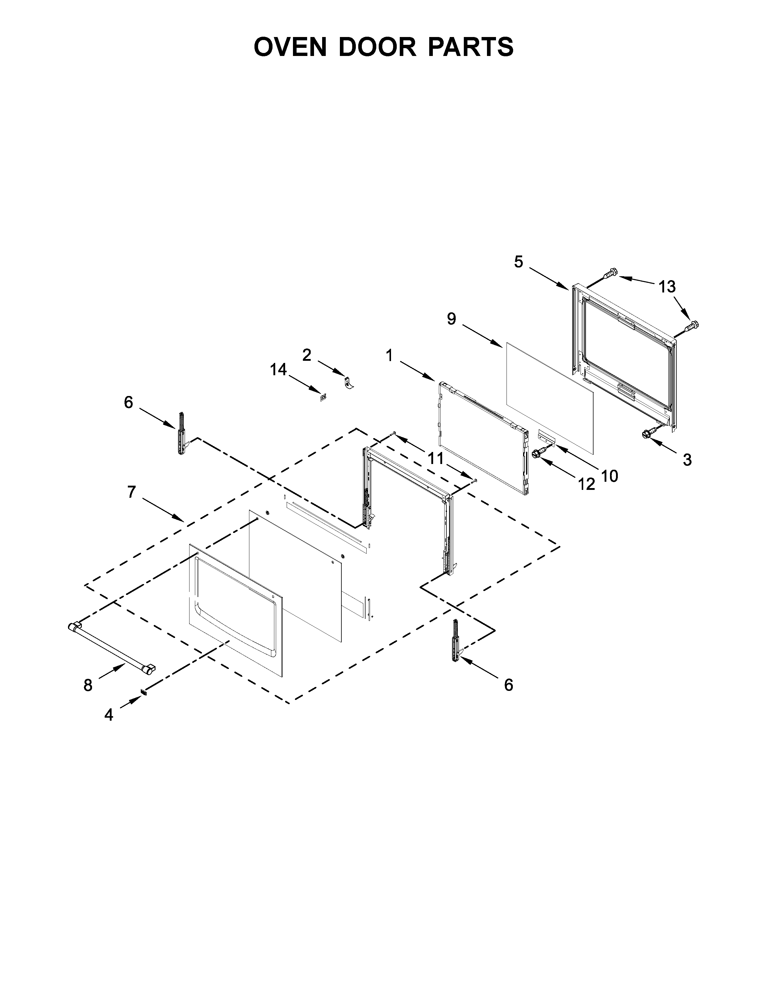 Maytag MMW9730FZ02 oven door parts diagram