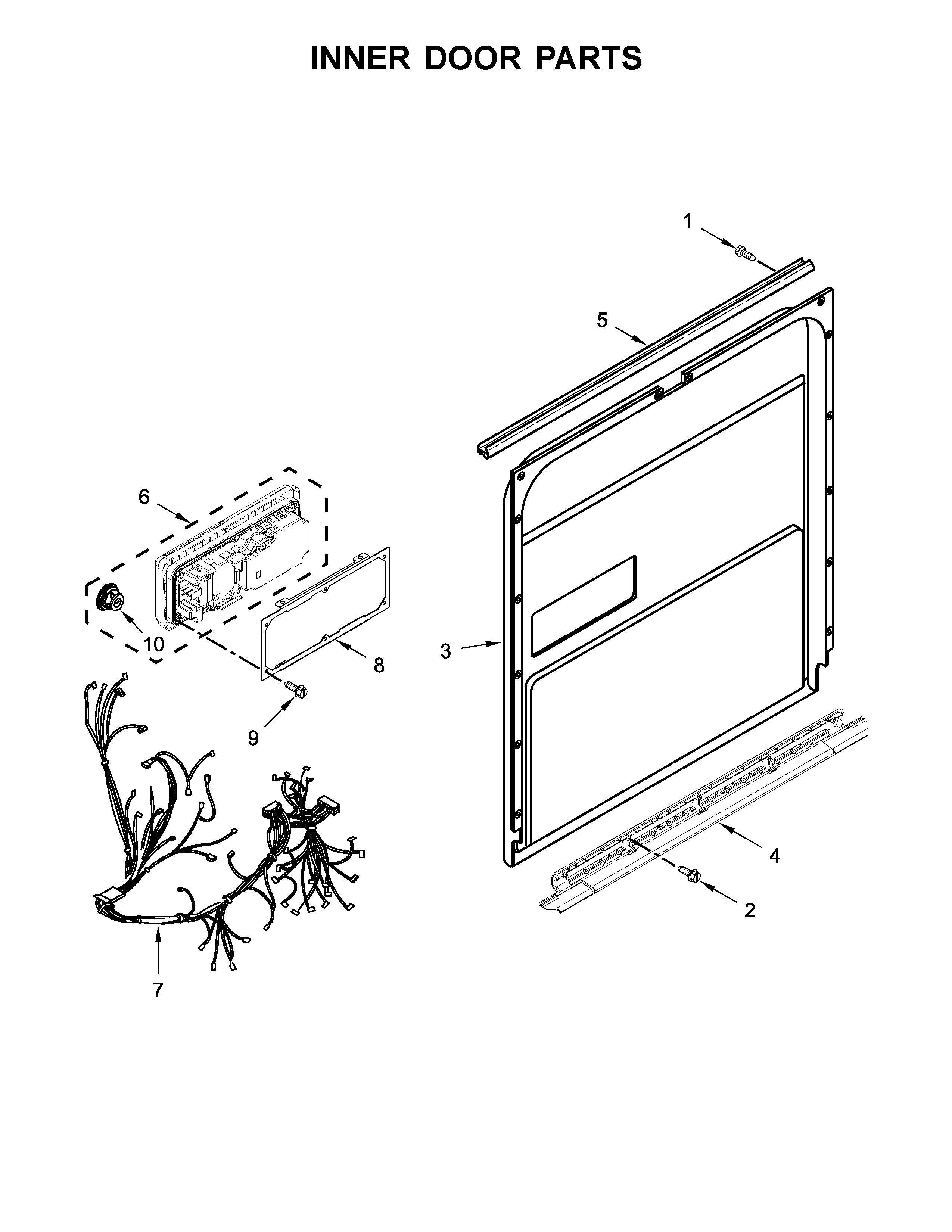 Jenn-Air JDB9200CWX4 inner door parts diagram