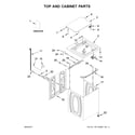 Amana NTW4665GW0 top and cabinet parts diagram