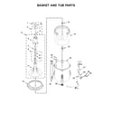 Amana NTW4665GW0 basket and tub parts diagram