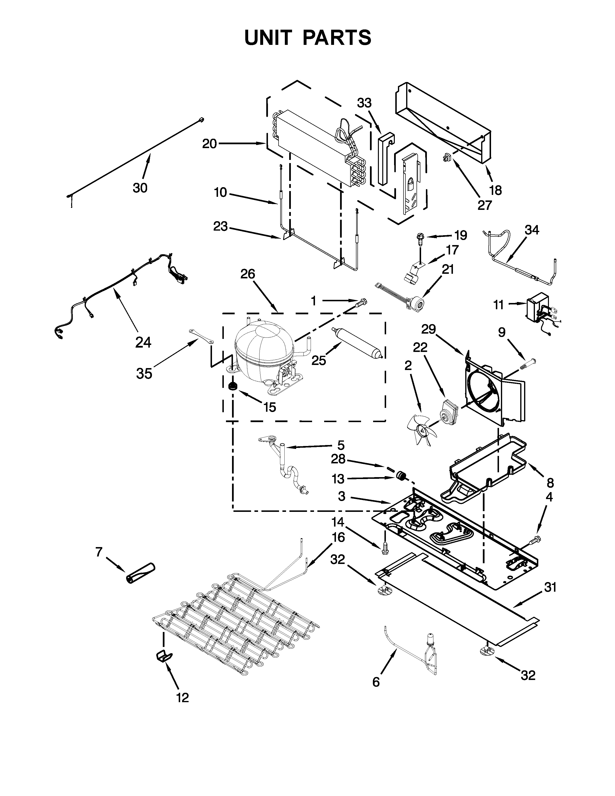 Whirlpool WRF989SDAM00 unit parts diagram