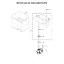 Whirlpool WRF989SDAM00 motor and ice container parts diagram