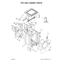 Whirlpool WFW87HEDC1 top and cabinet parts diagram