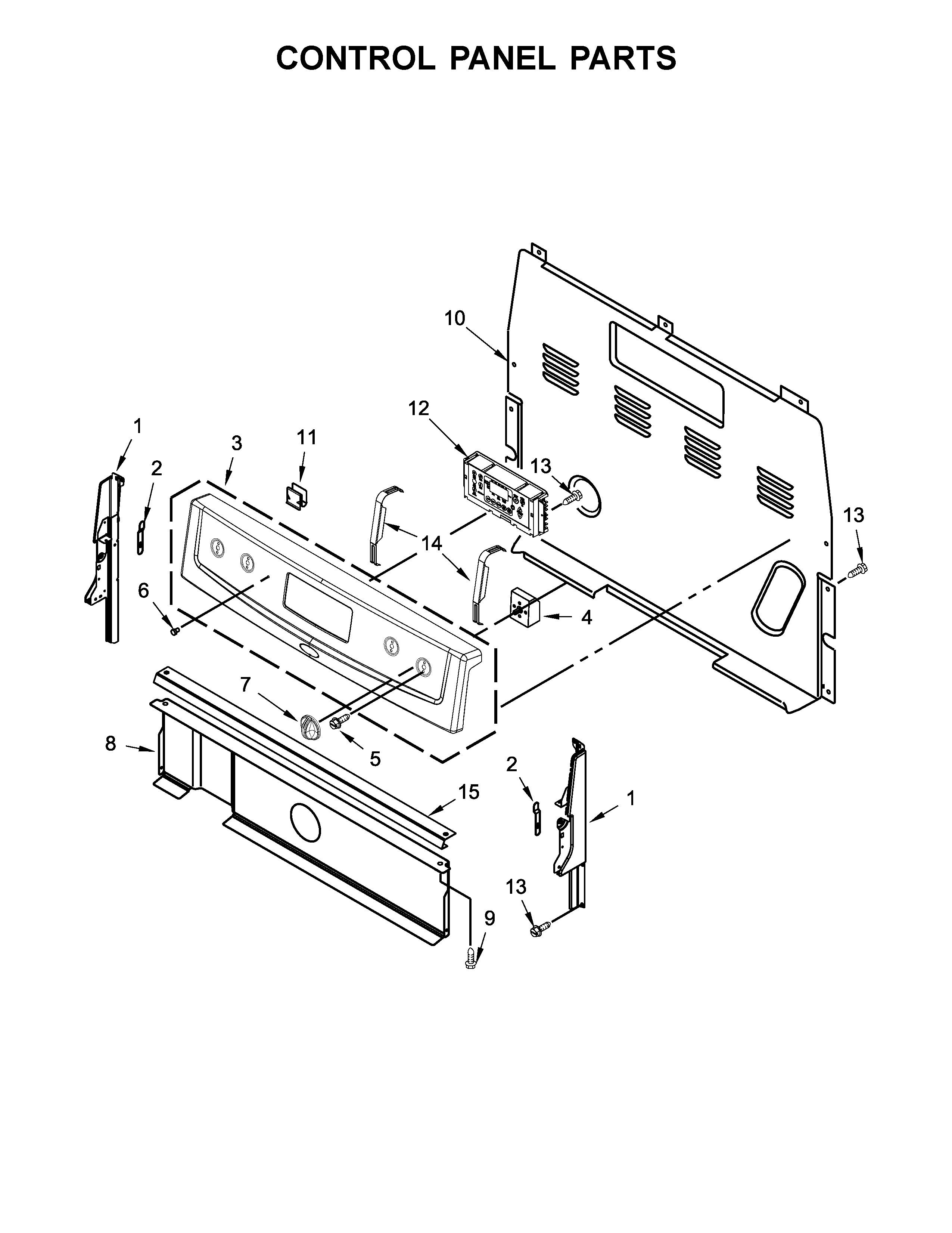 Ikea YIES350XW3 control panel parts diagram