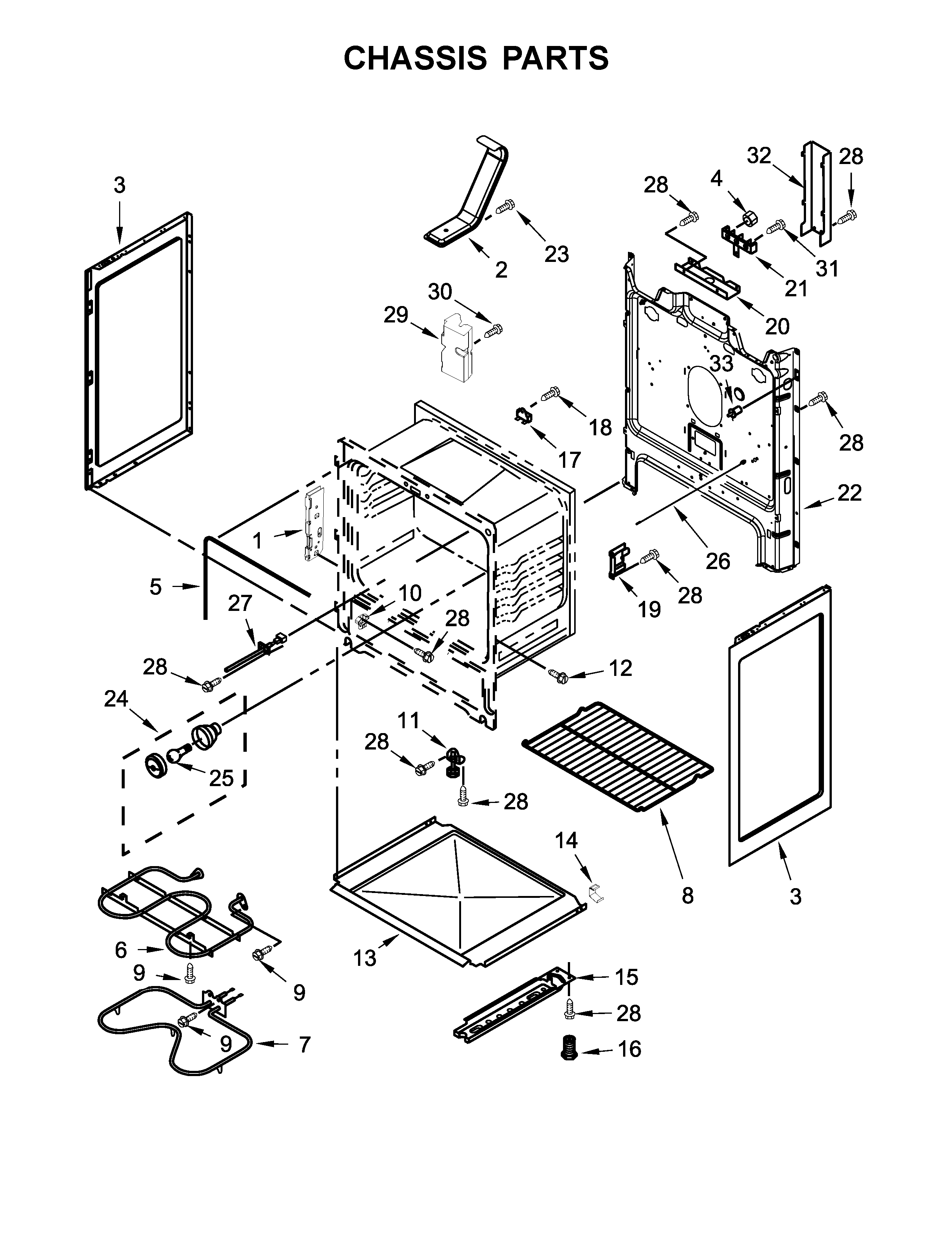 Ikea YIES350XW3 chassis parts diagram