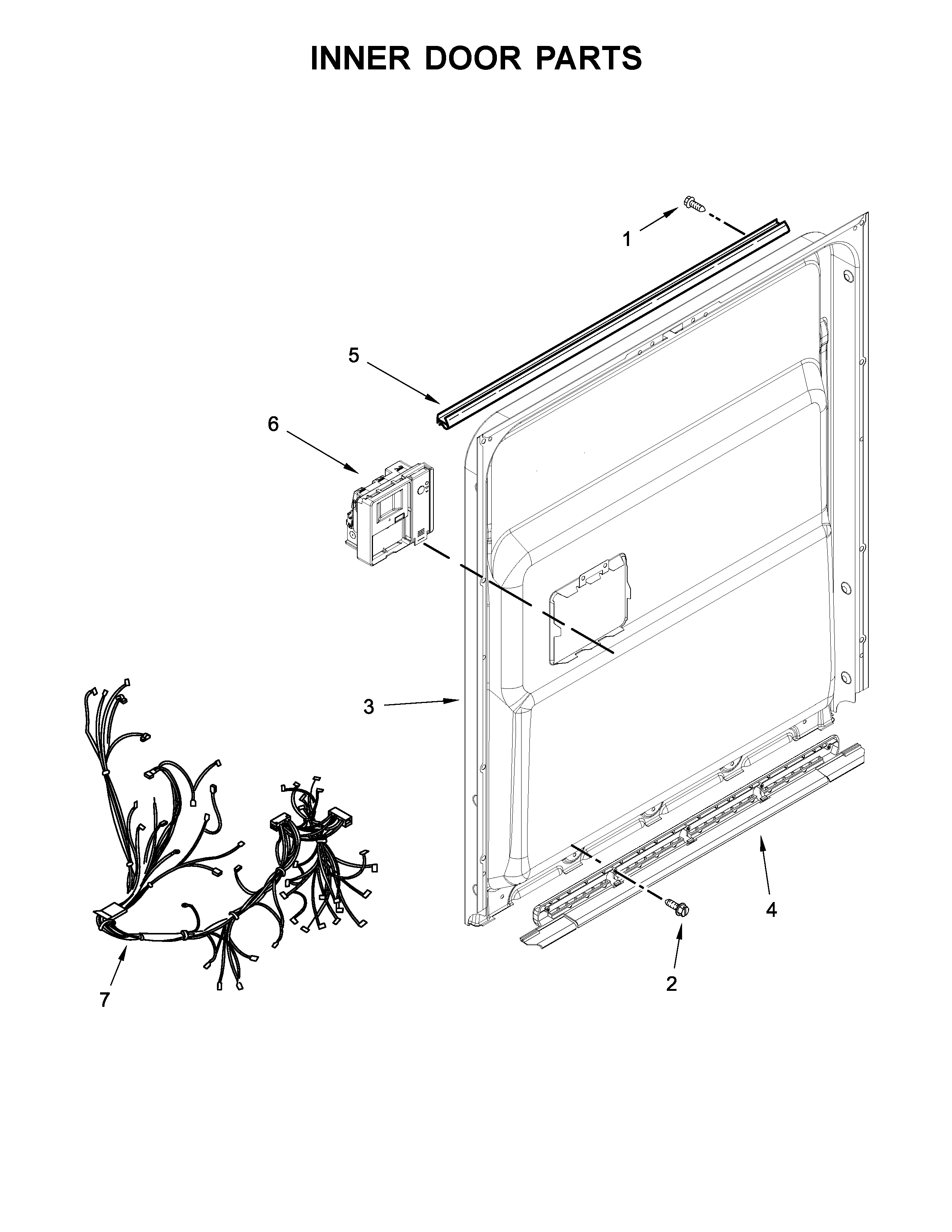 Jenn-Air JDB9200CWS3 inner door parts diagram