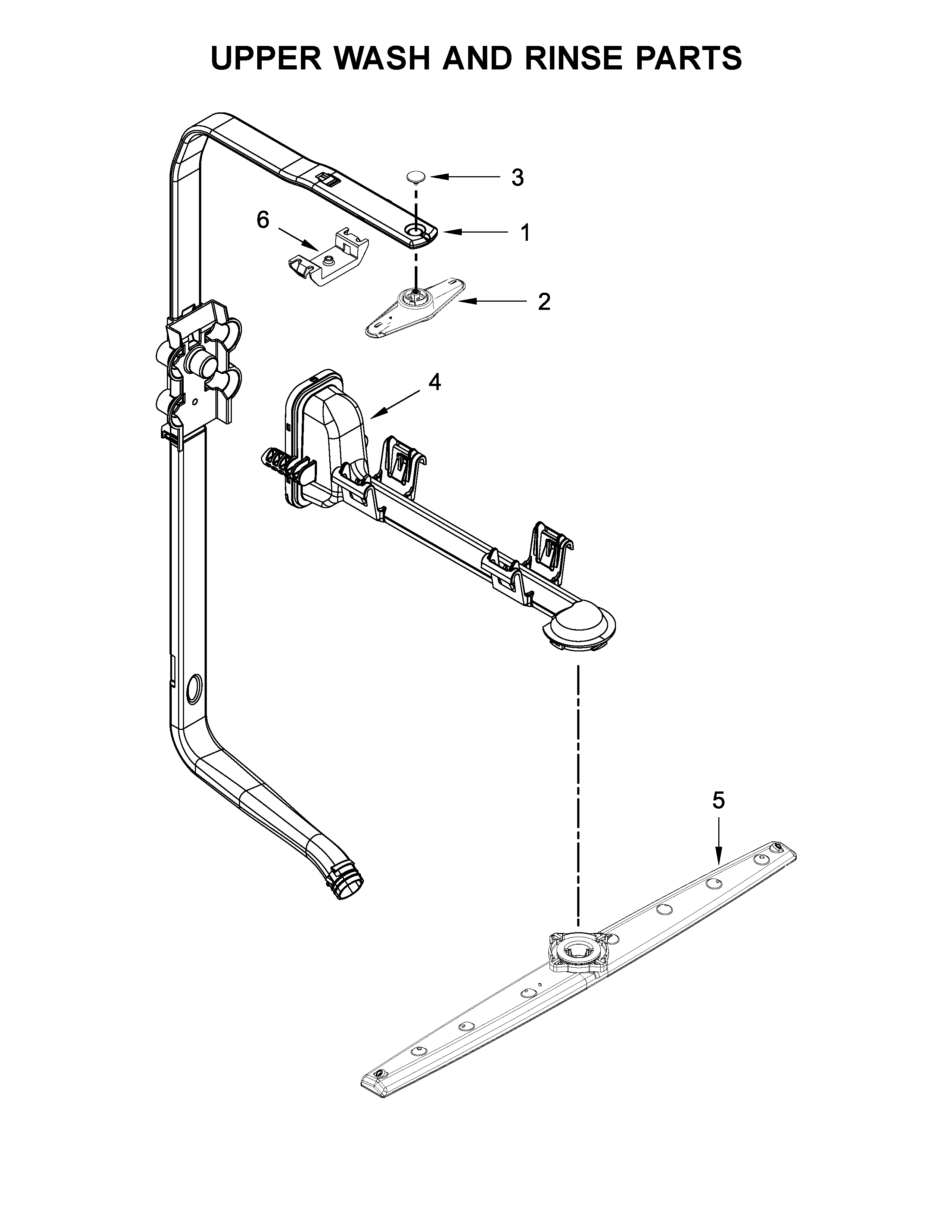 Jenn-Air JDB9200CWS3 upper wash and rinse parts diagram