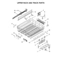Jenn-Air JDTSS245GX0 upper rack and track parts diagram