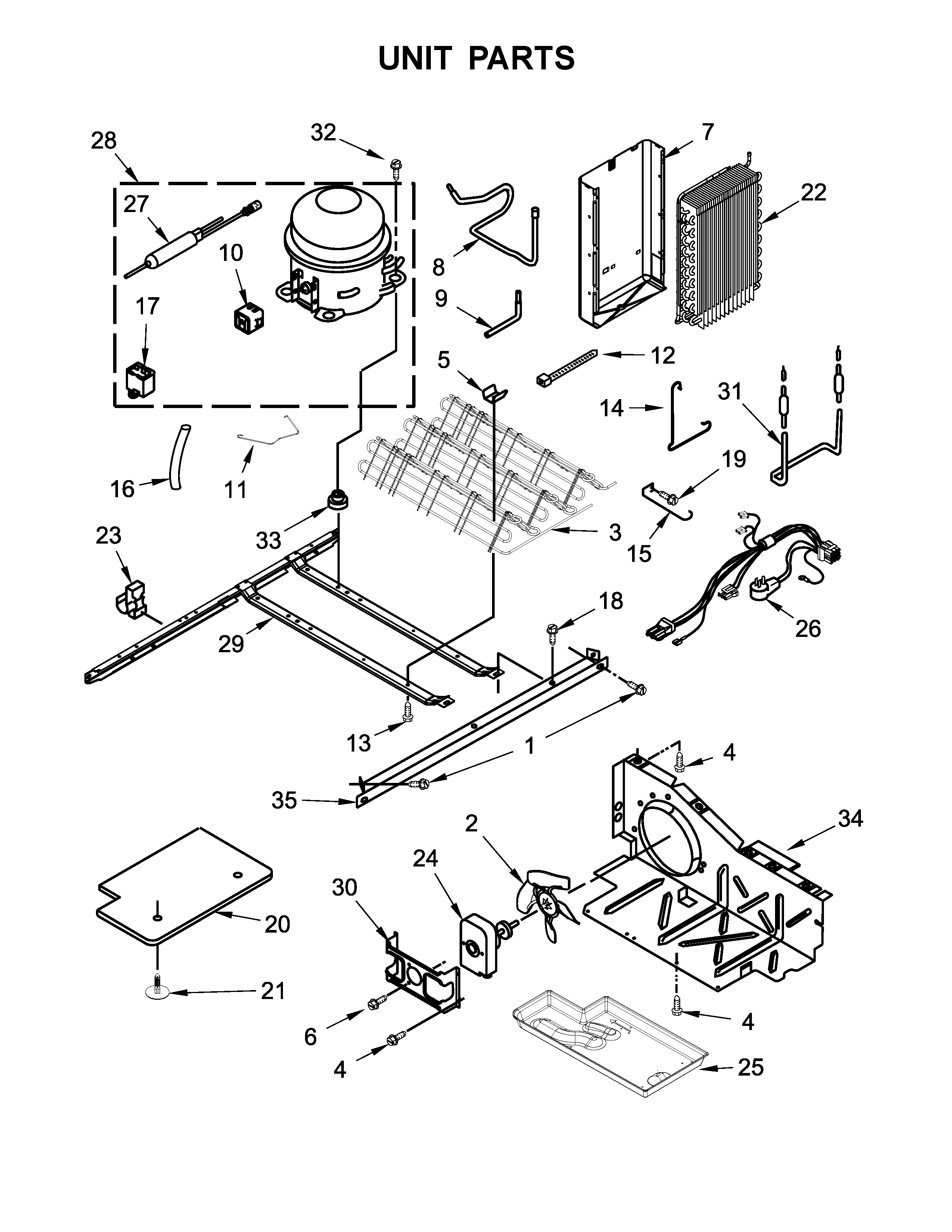 Whirlpool WRS325FNAH01 unit parts diagram