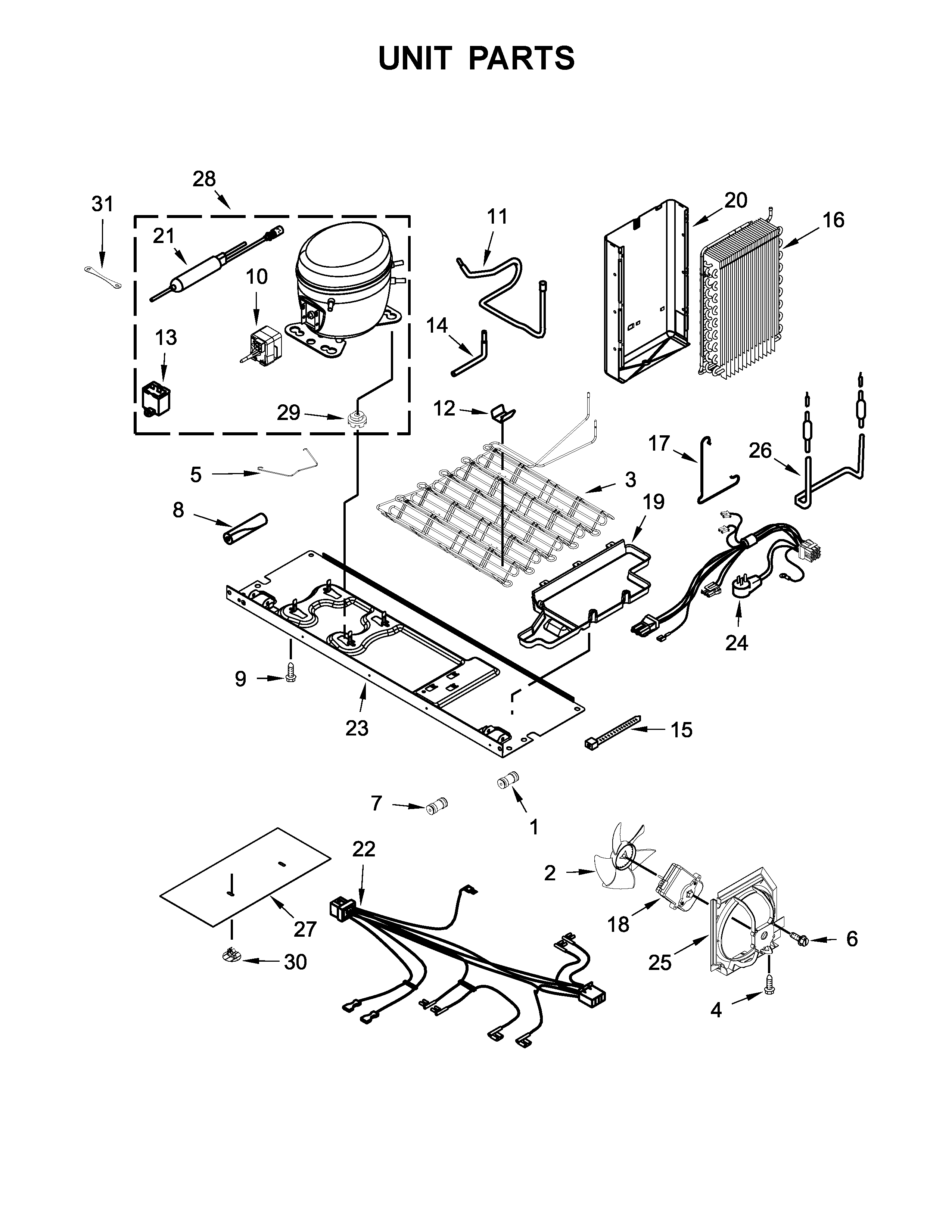 Whirlpool WRS571CIDW01 unit parts diagram