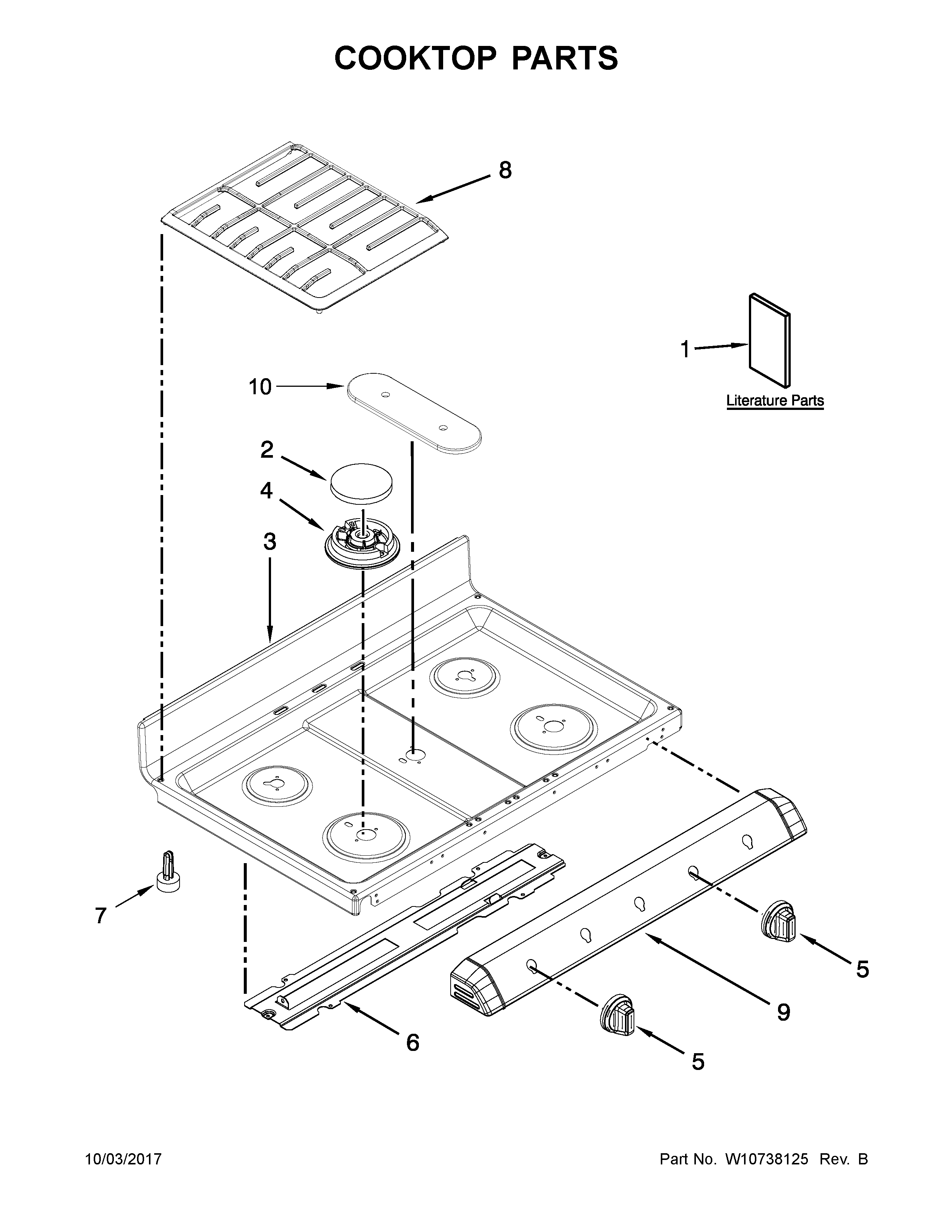 Ikea IGS900DS00 cooktop parts diagram