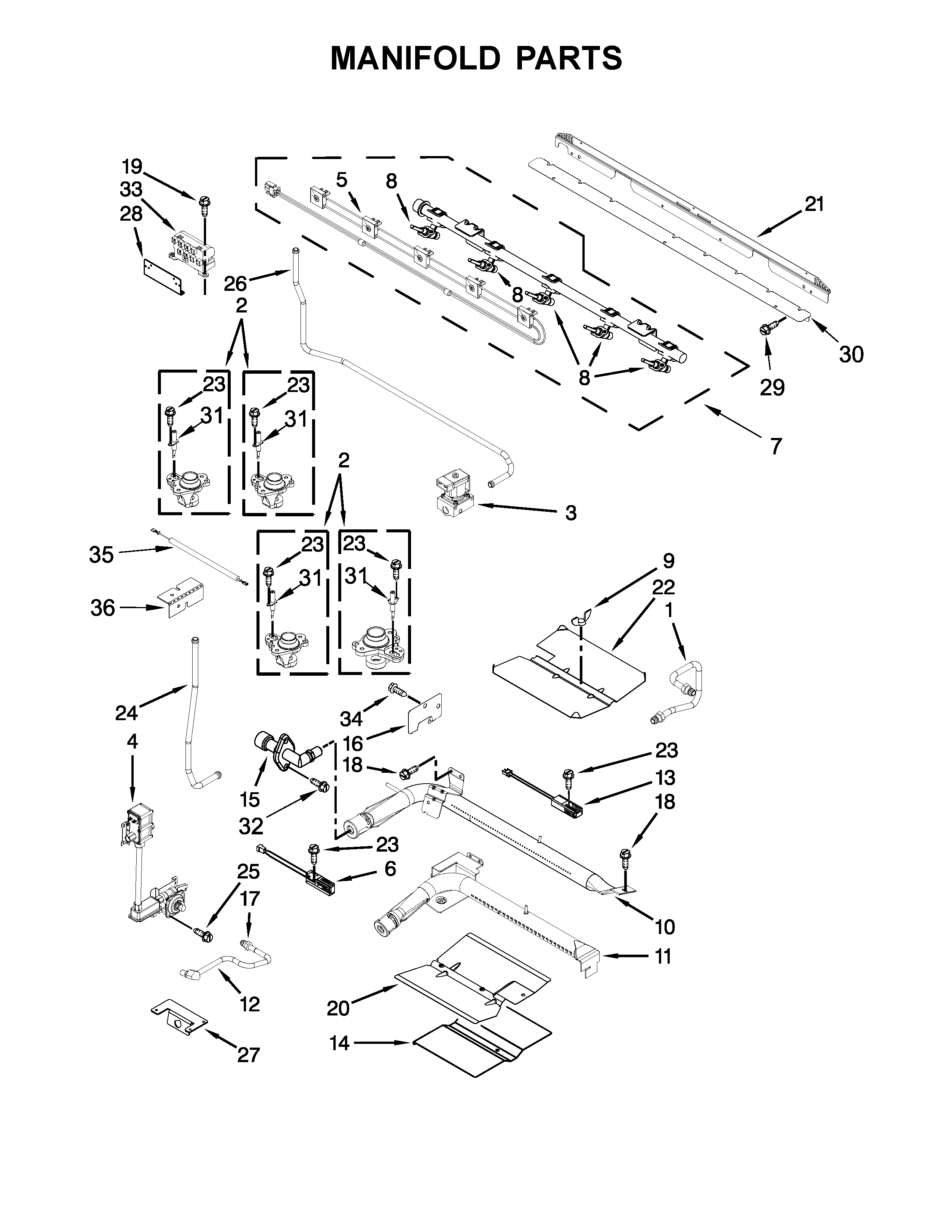 Ikea IGS900DS00 manifold parts diagram