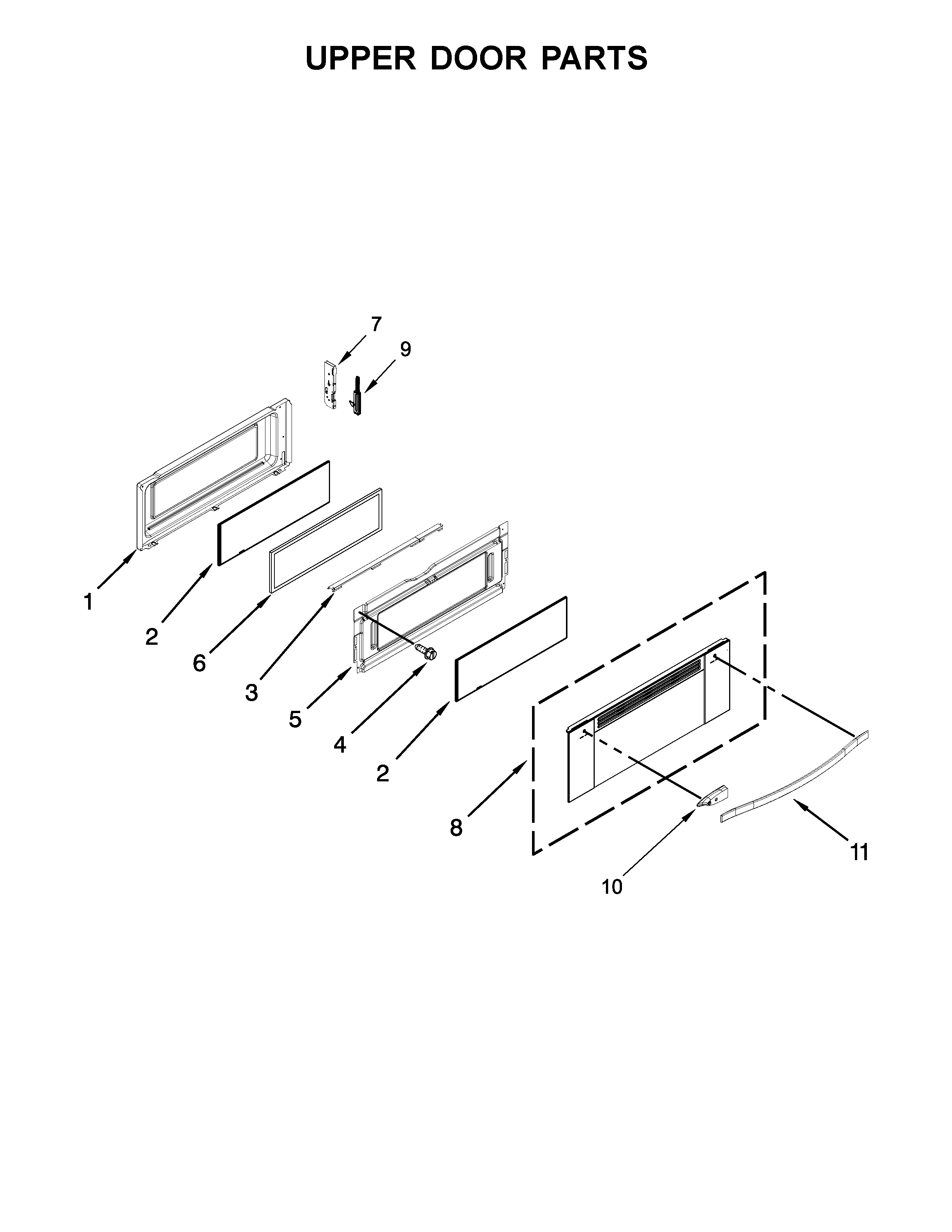 Ikea IGS900DS00 upper door parts diagram