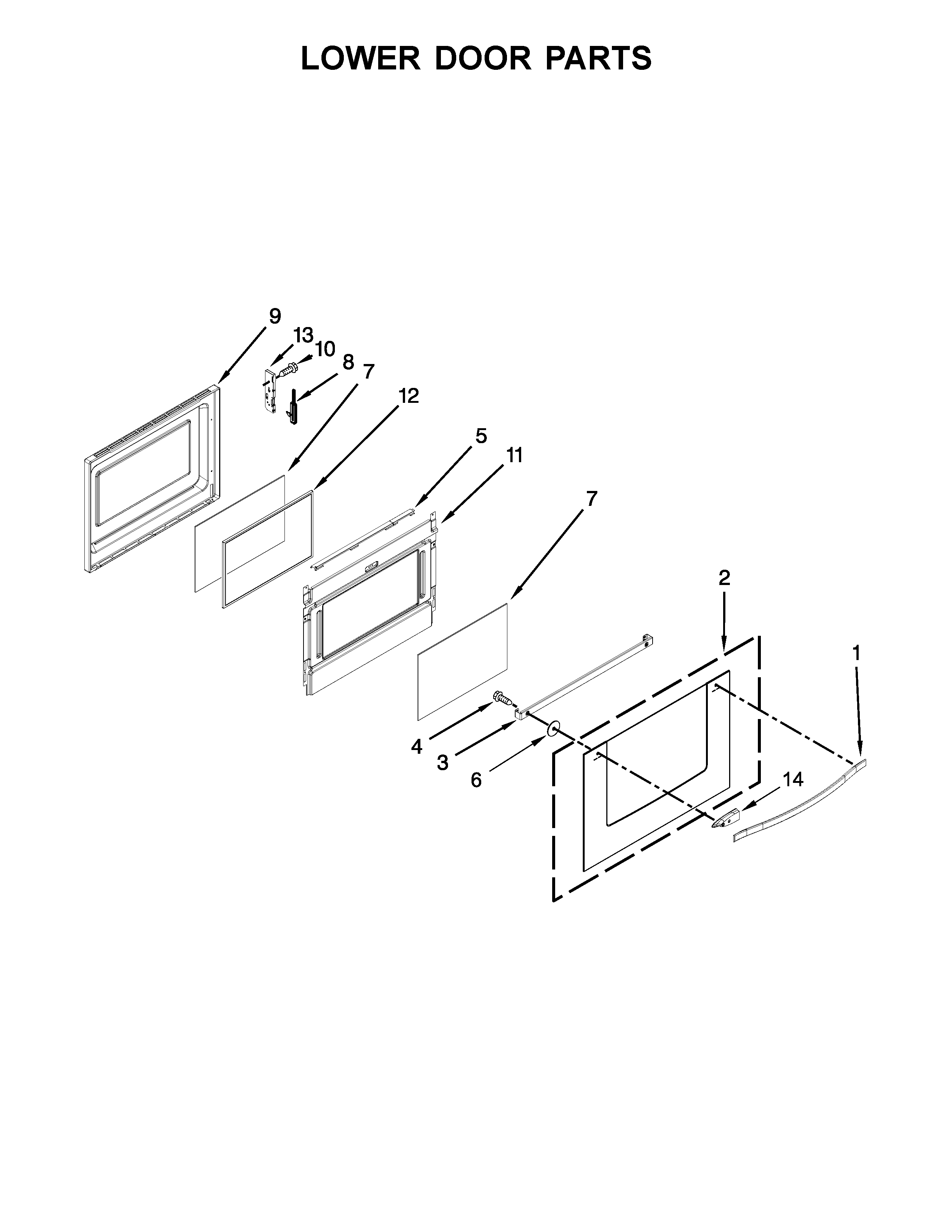 Ikea IGS900DS00 lower door parts diagram