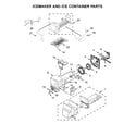 Whirlpool WRF555SDFZ04 icemaker and ice container parts diagram