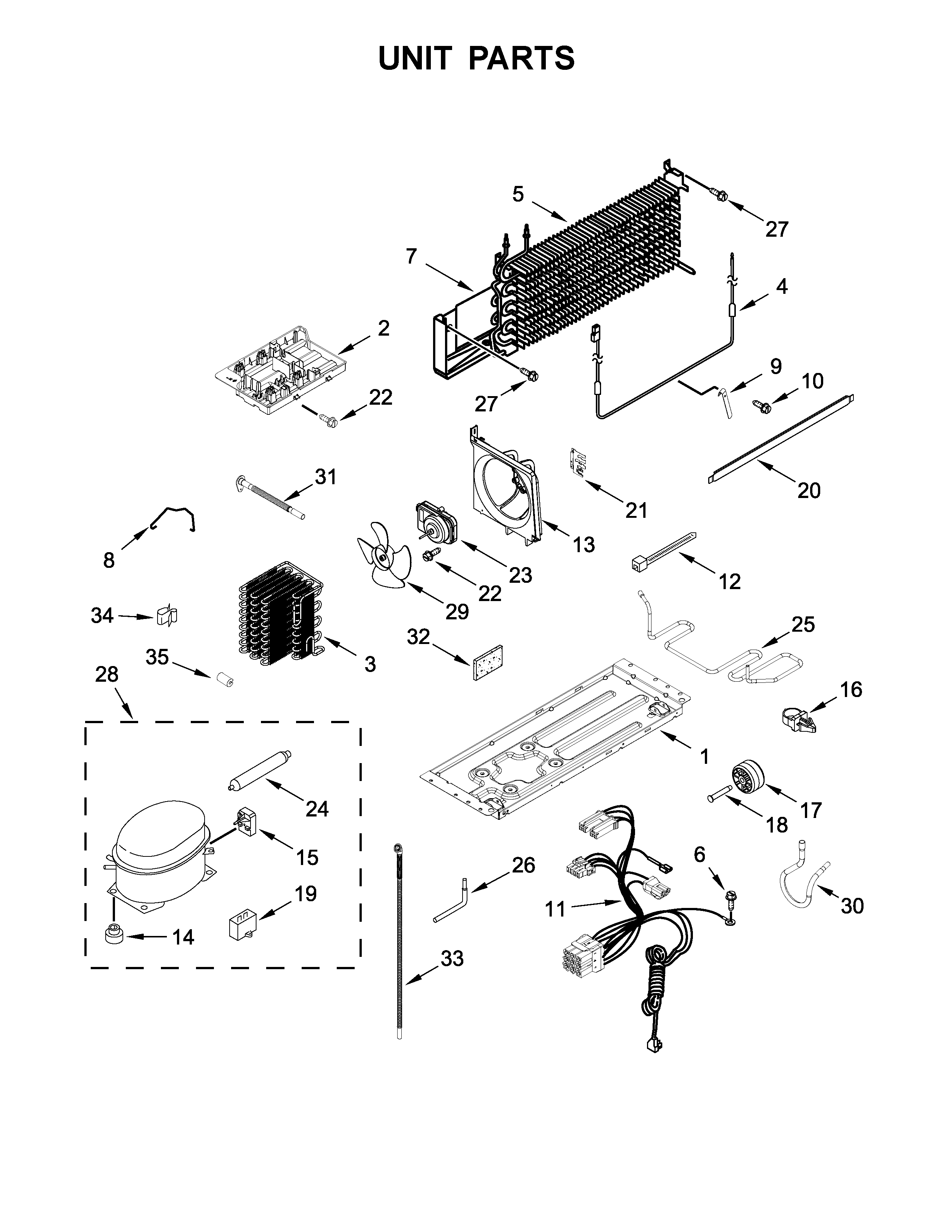 Amana ART318FFDW03 unit parts diagram