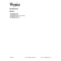 Whirlpool WRX988SIBB00 cover sheet diagram