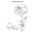 Whirlpool WRX988SIBB00 freezer liner parts diagram