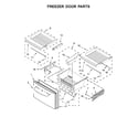 Whirlpool WRX988SIBB00 freezer door parts diagram