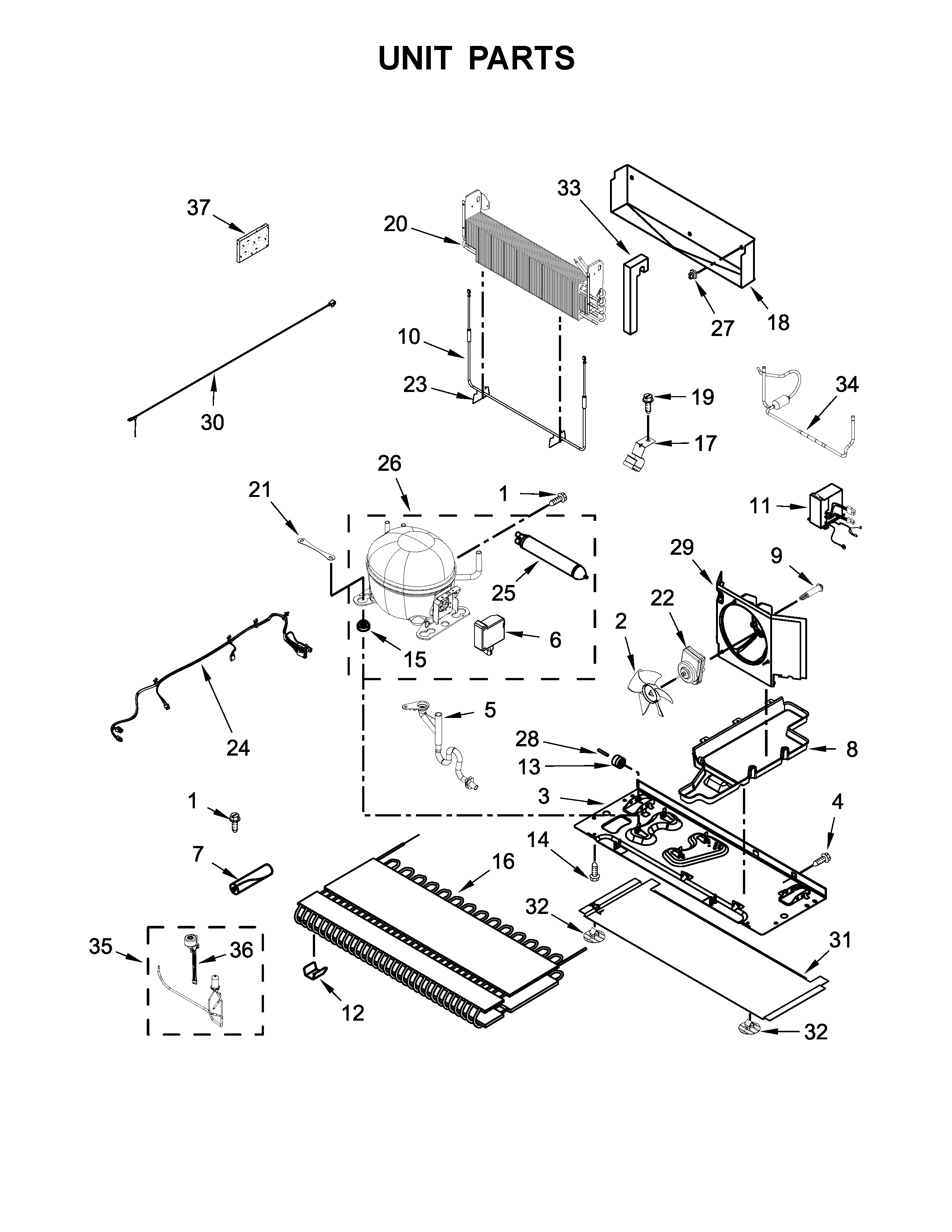 Whirlpool WRX988SIBM00 unit parts diagram