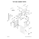 Whirlpool WTW8040DW4 top and cabinet parts diagram