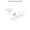 Whirlpool BLB14DRANA5 control panel and latch parts diagram