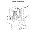 Whirlpool BLB14DRANA5 tub and frame parts diagram