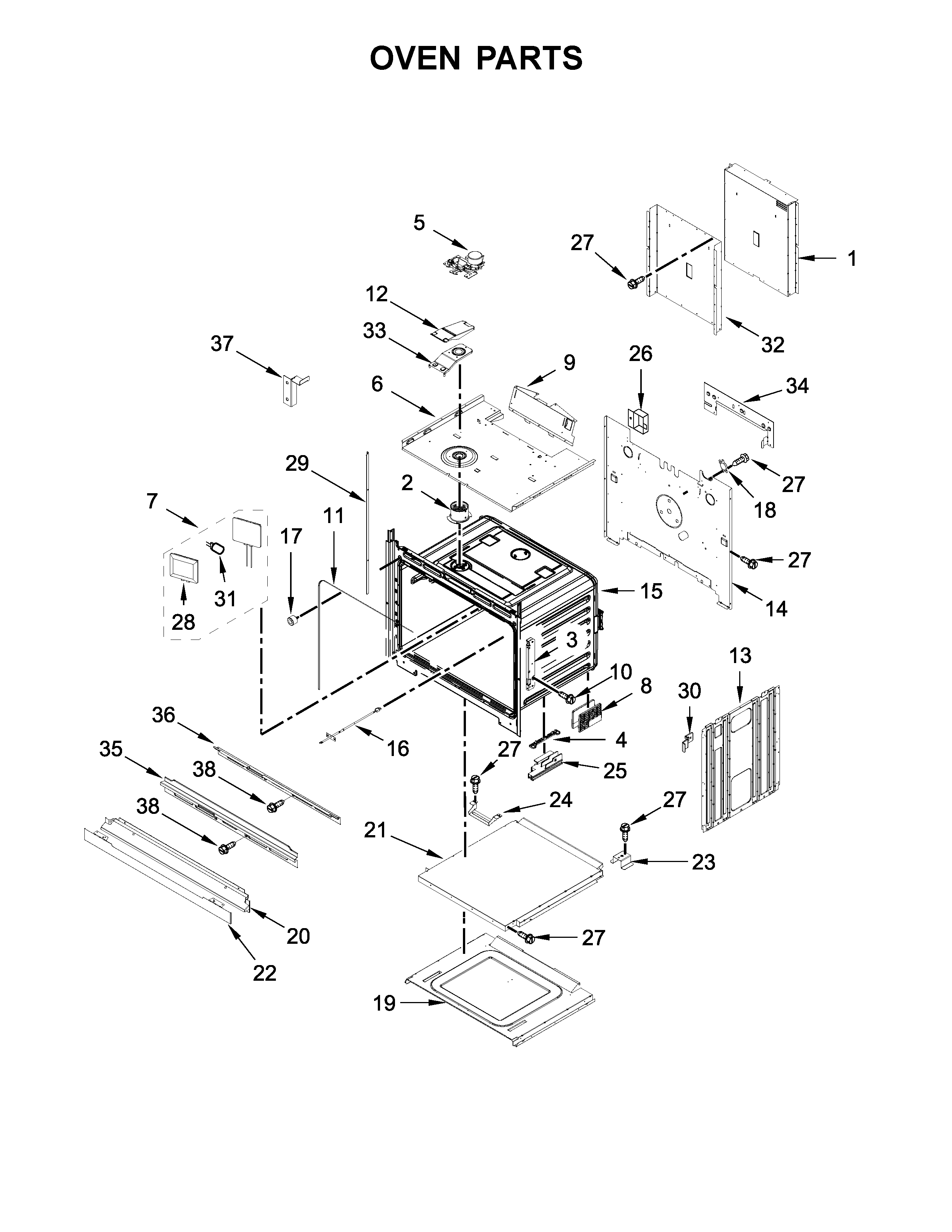 KitchenAid KODE300ESS03 oven parts diagram