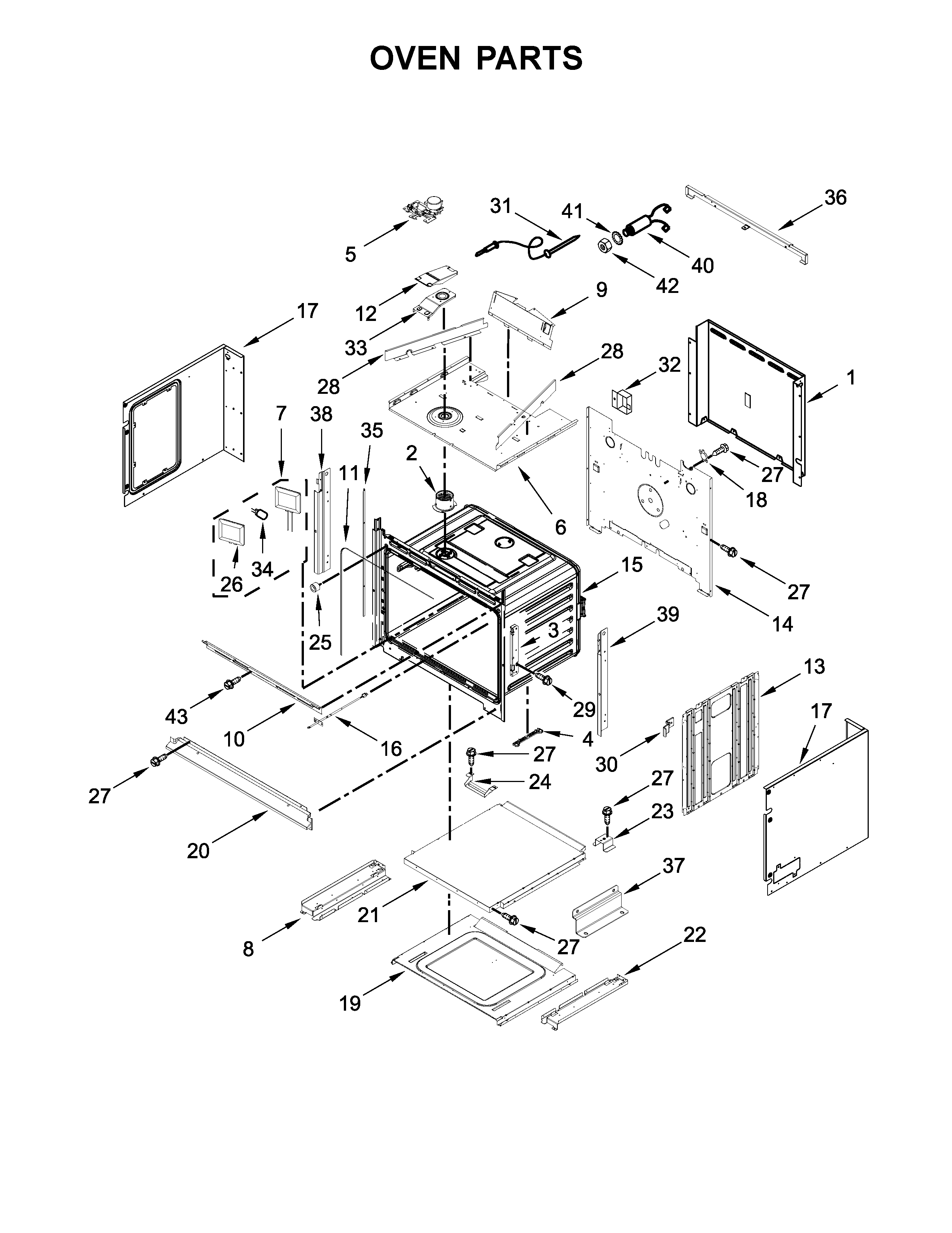 KitchenAid KOCE500ESS06 oven parts diagram