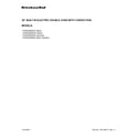 KitchenAid KODE500EWH03 cover sheet diagram