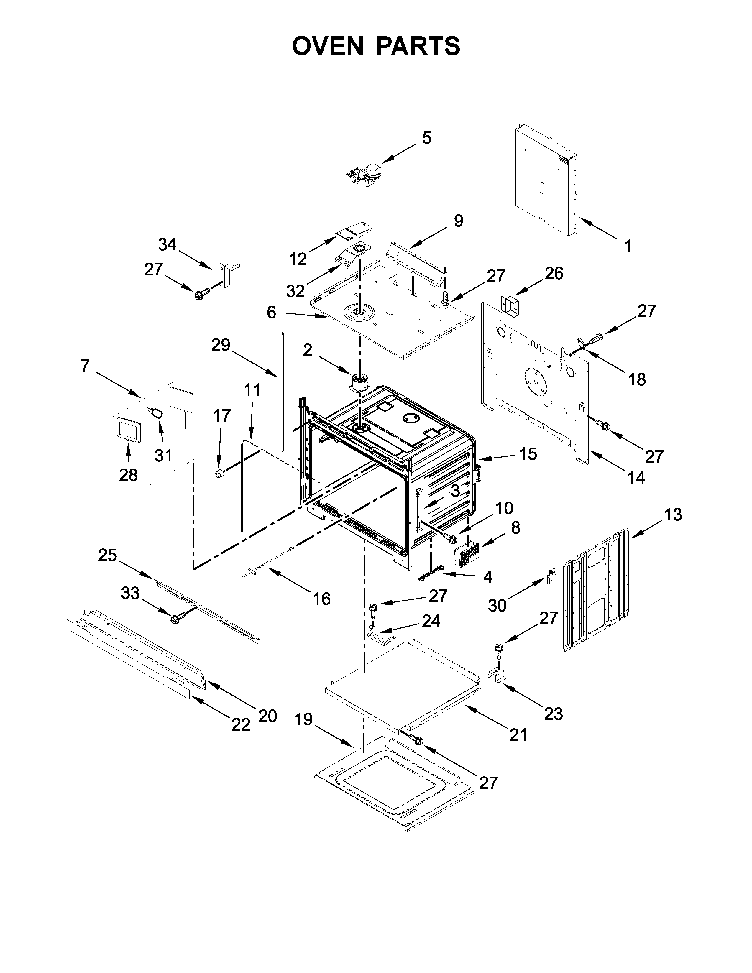 KitchenAid KOSE507EBL03 oven parts diagram