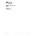Whirlpool WRT138FZDW00 cover sheet diagram