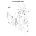 Whirlpool WTW8500DW5 top and cabinet parts diagram
