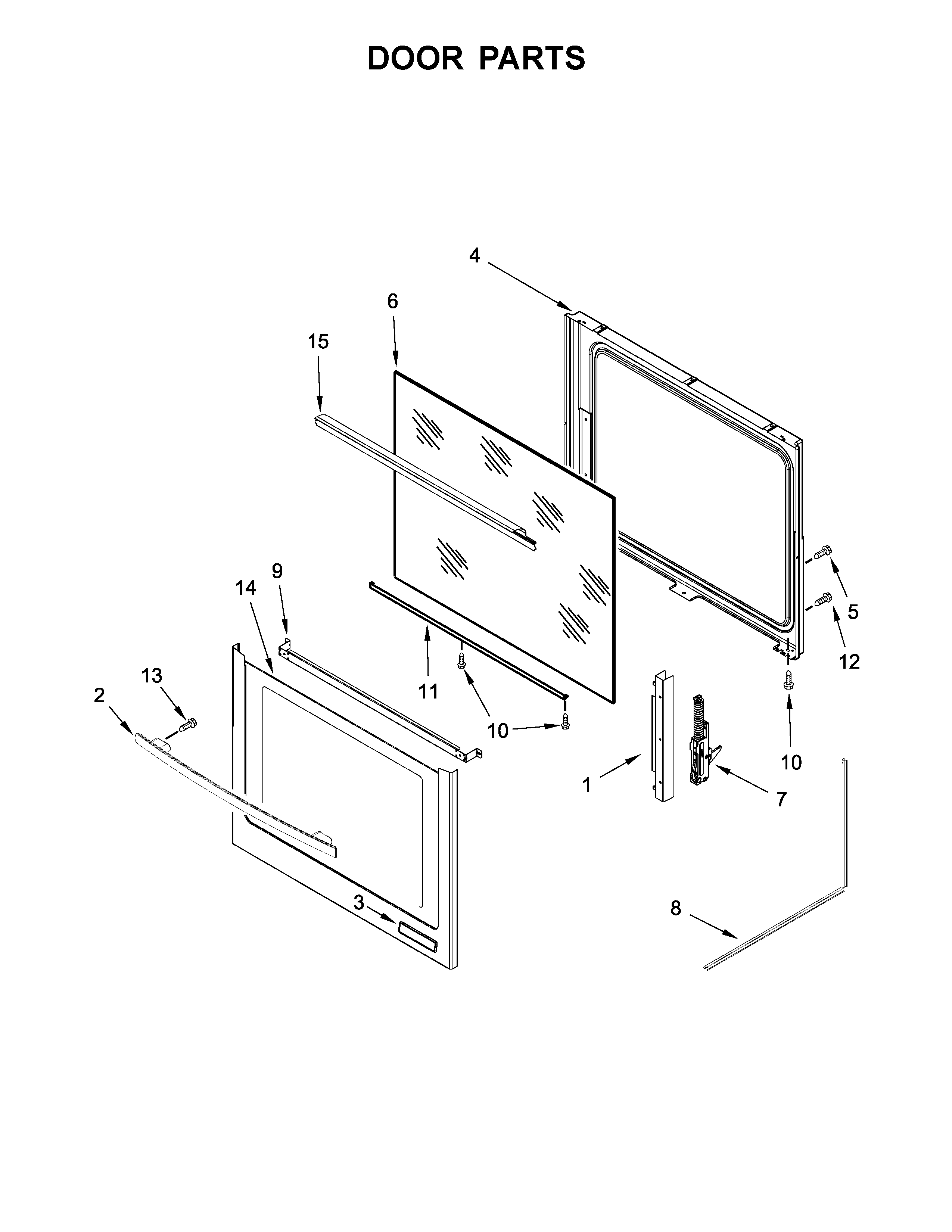 Jenn-Air JES1450DS1 door parts diagram