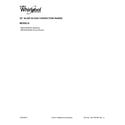 Whirlpool WEGA25H0HN0 cover sheet diagram