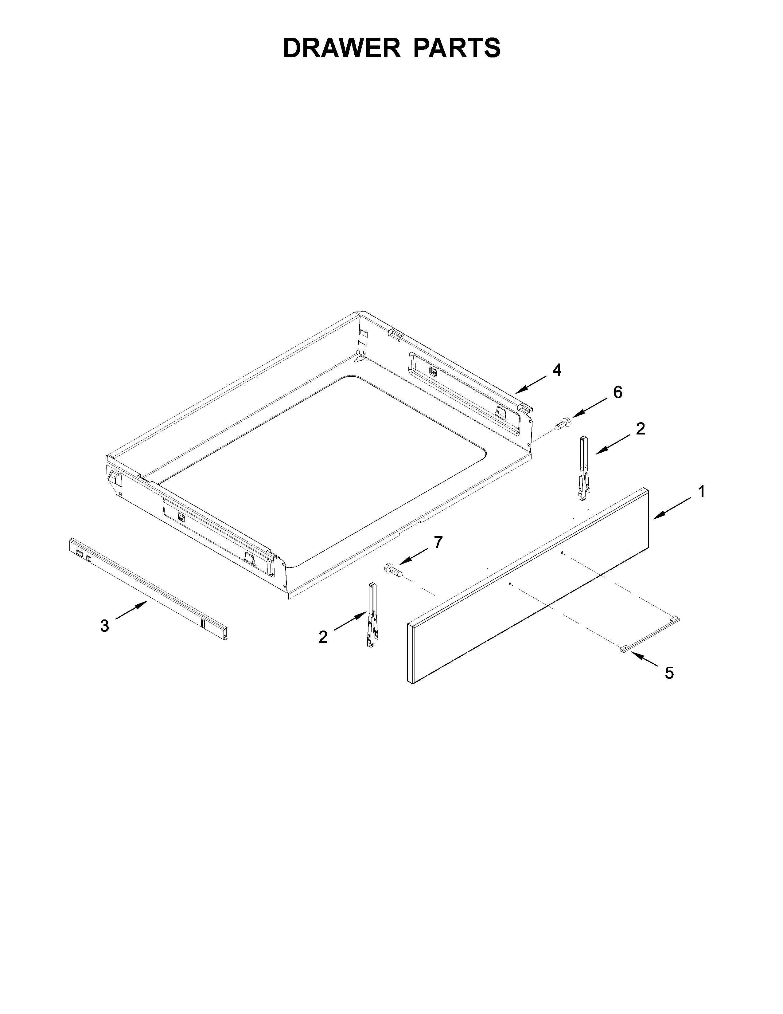 Whirlpool WEGA25H0HN0 drawer parts diagram