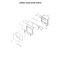 Jenn-Air JJW3830DP01 upper oven door parts diagram