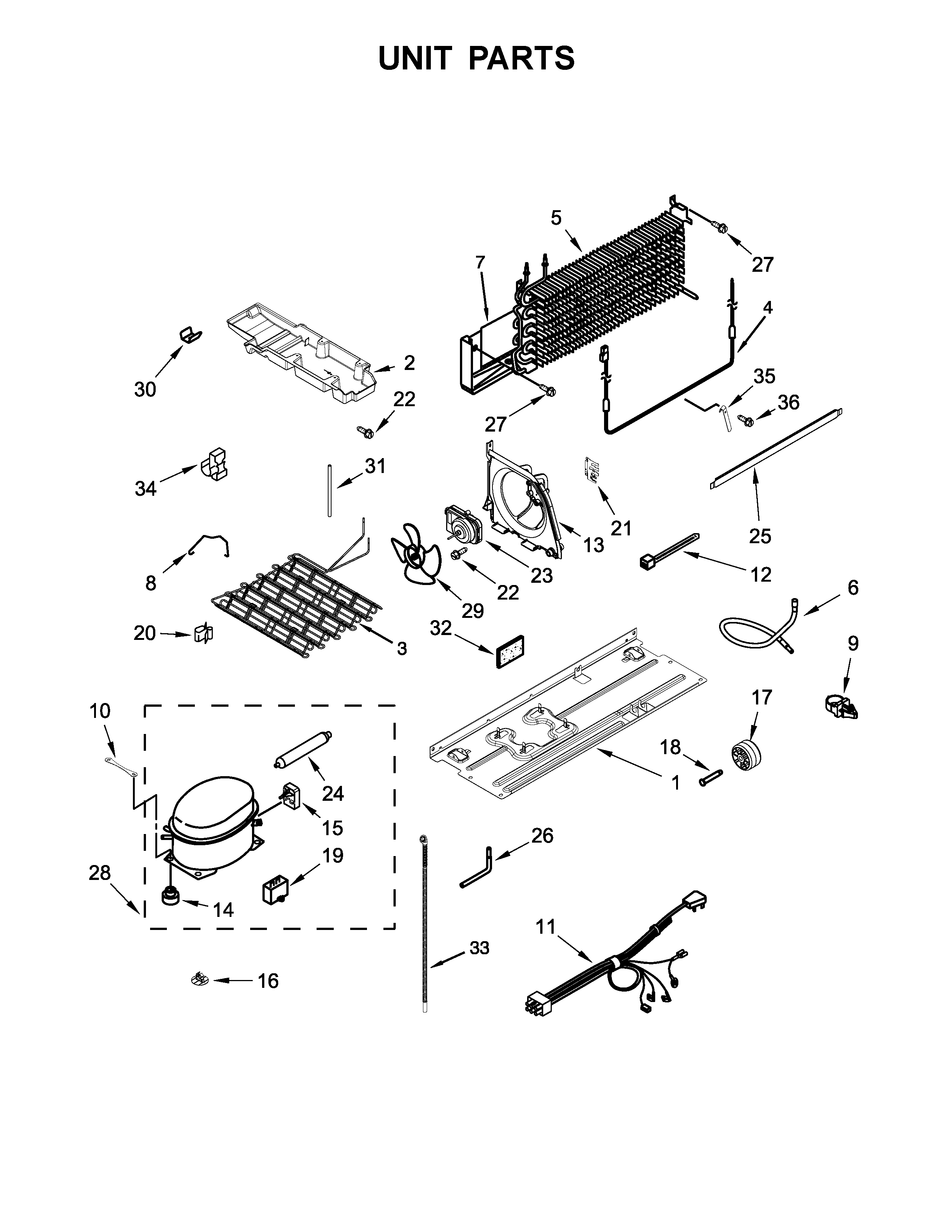 Whirlpool WRT511SZDM00 unit parts diagram