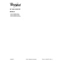 Whirlpool WCG51US6DS00 cover sheet diagram