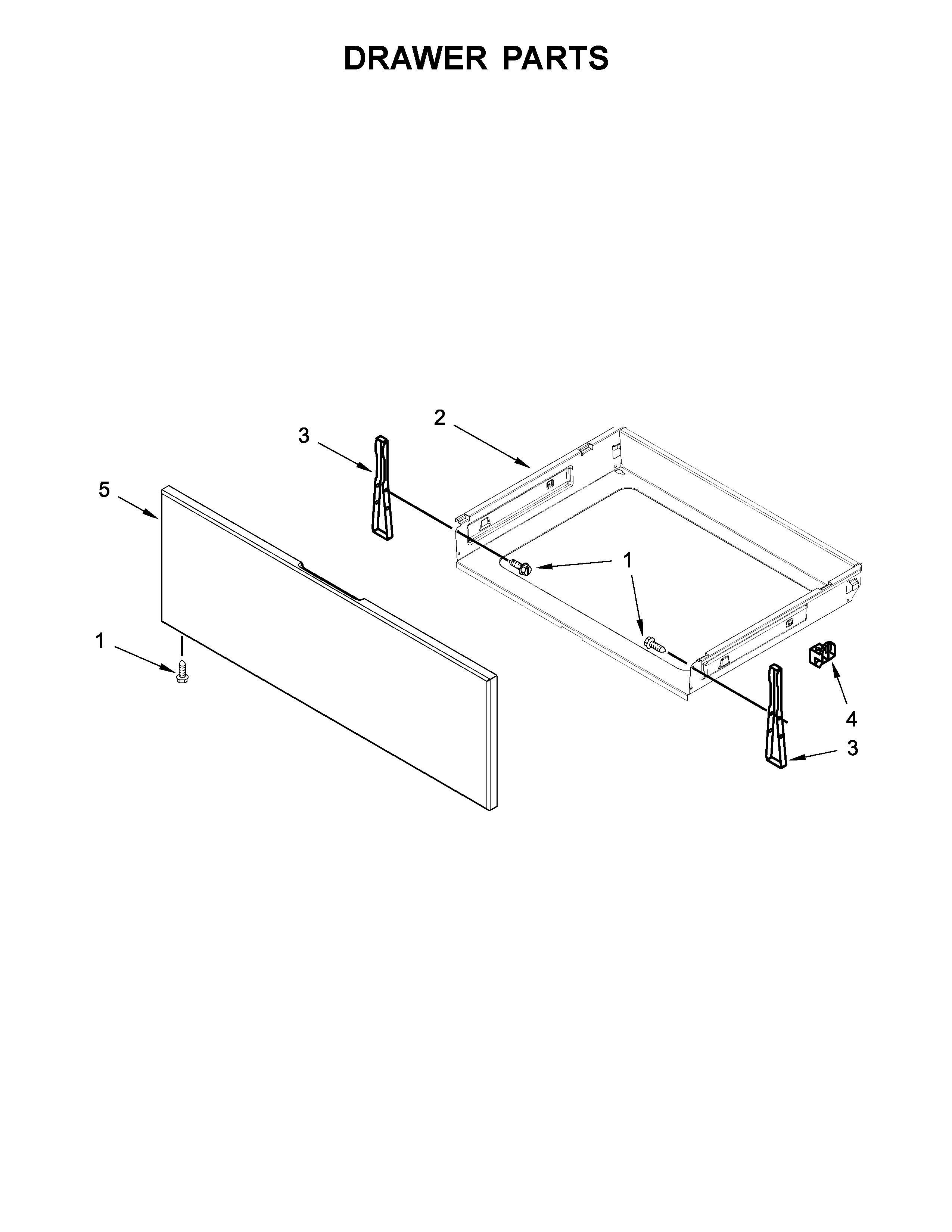 Whirlpool WEG515S0FV2 drawer parts diagram