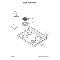 Amana 4KAER5500AW1 cooktop parts diagram