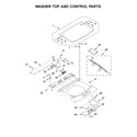 Whirlpool WET4124HW0 washer top and control parts diagram