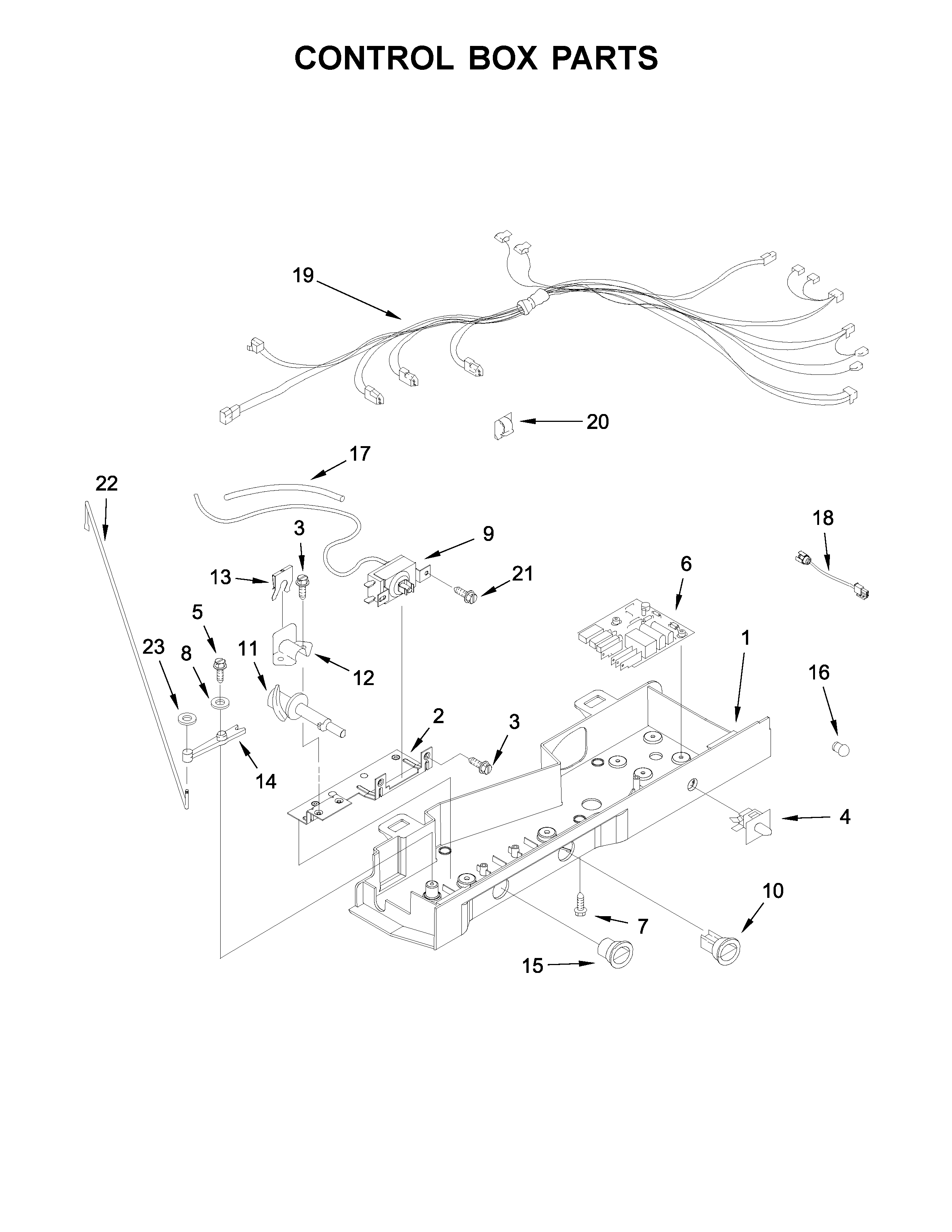 Whirlpool WRS325FDAW04 control box parts diagram