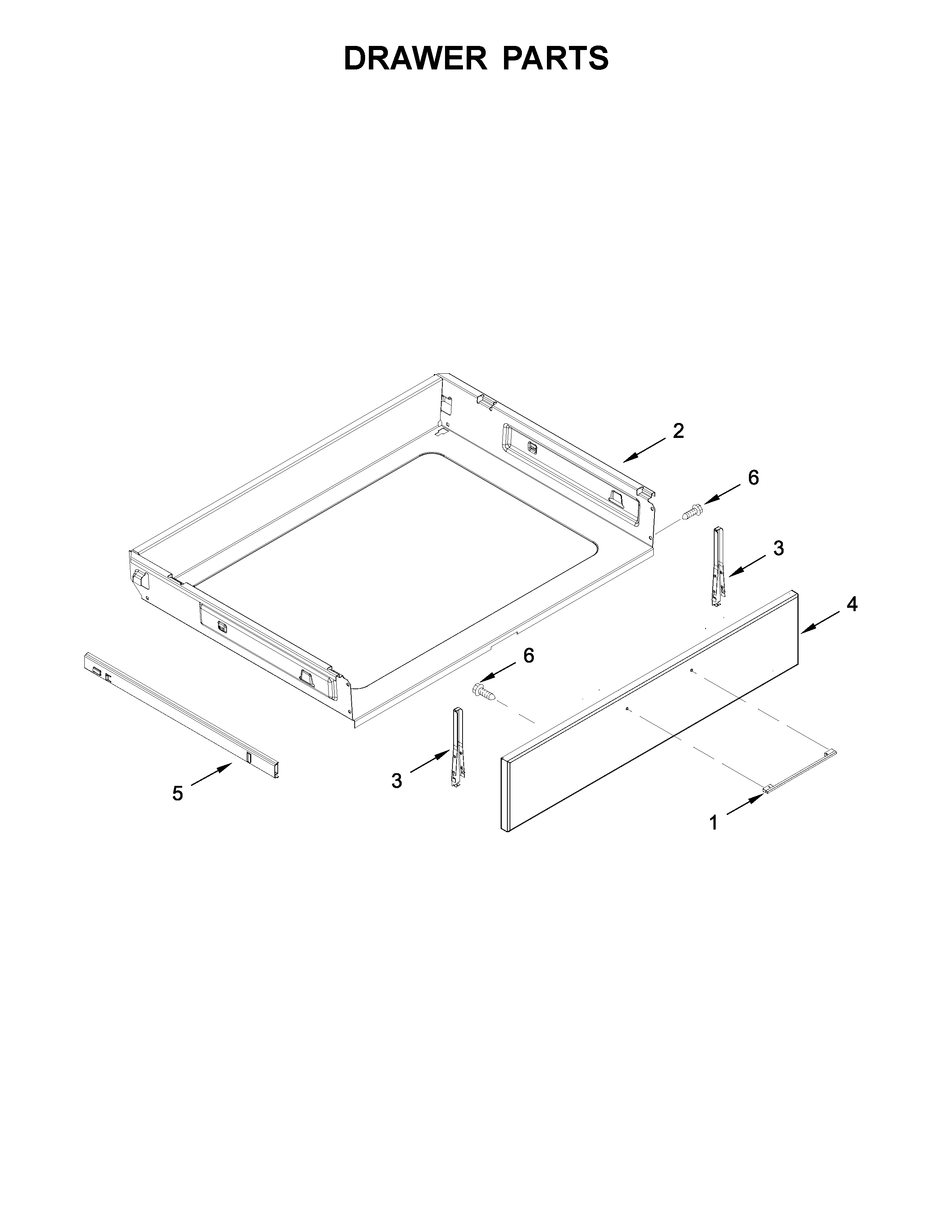 Whirlpool WEEA25H0HN0 drawer parts diagram