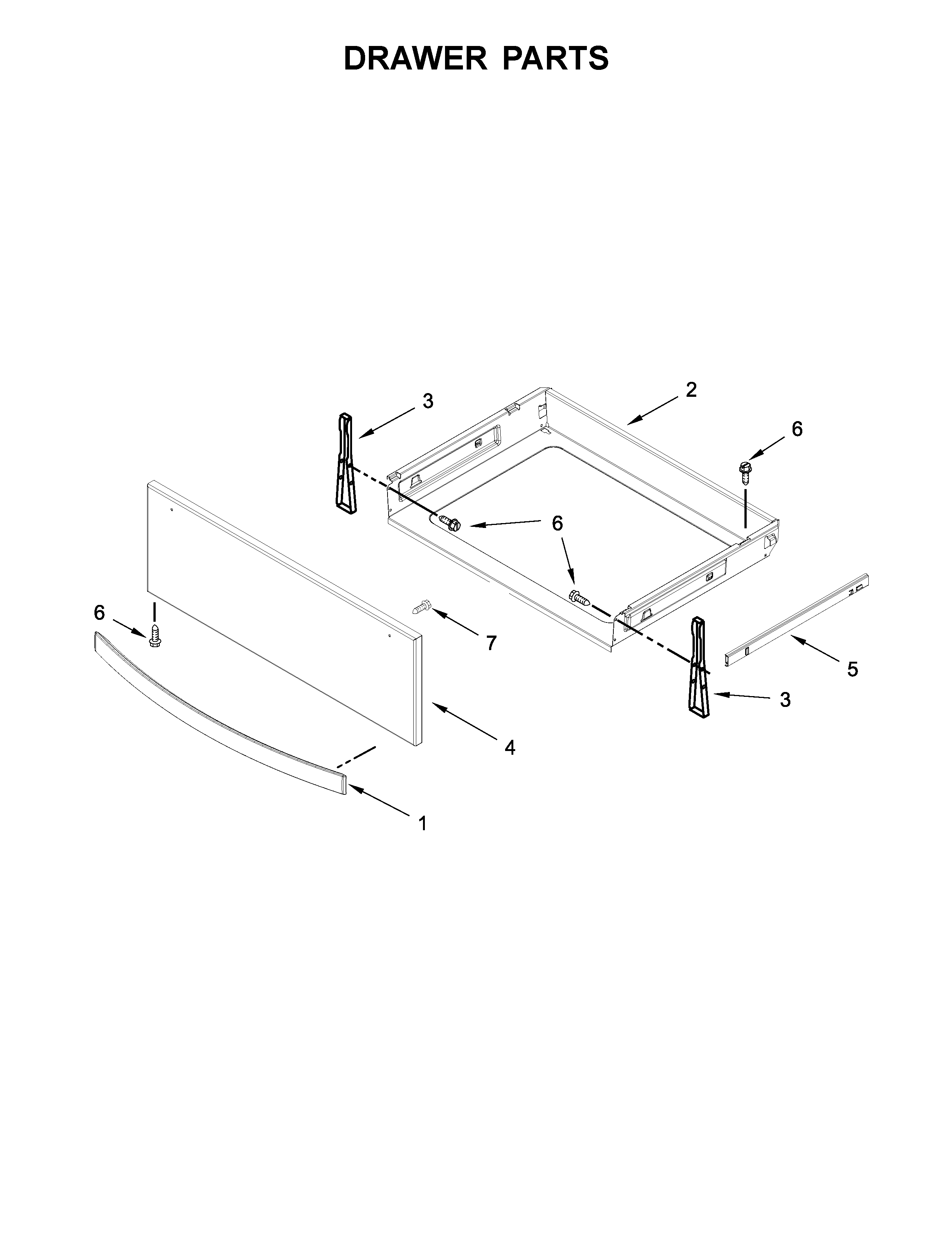 Whirlpool YWEE750H0HV0 drawer parts diagram