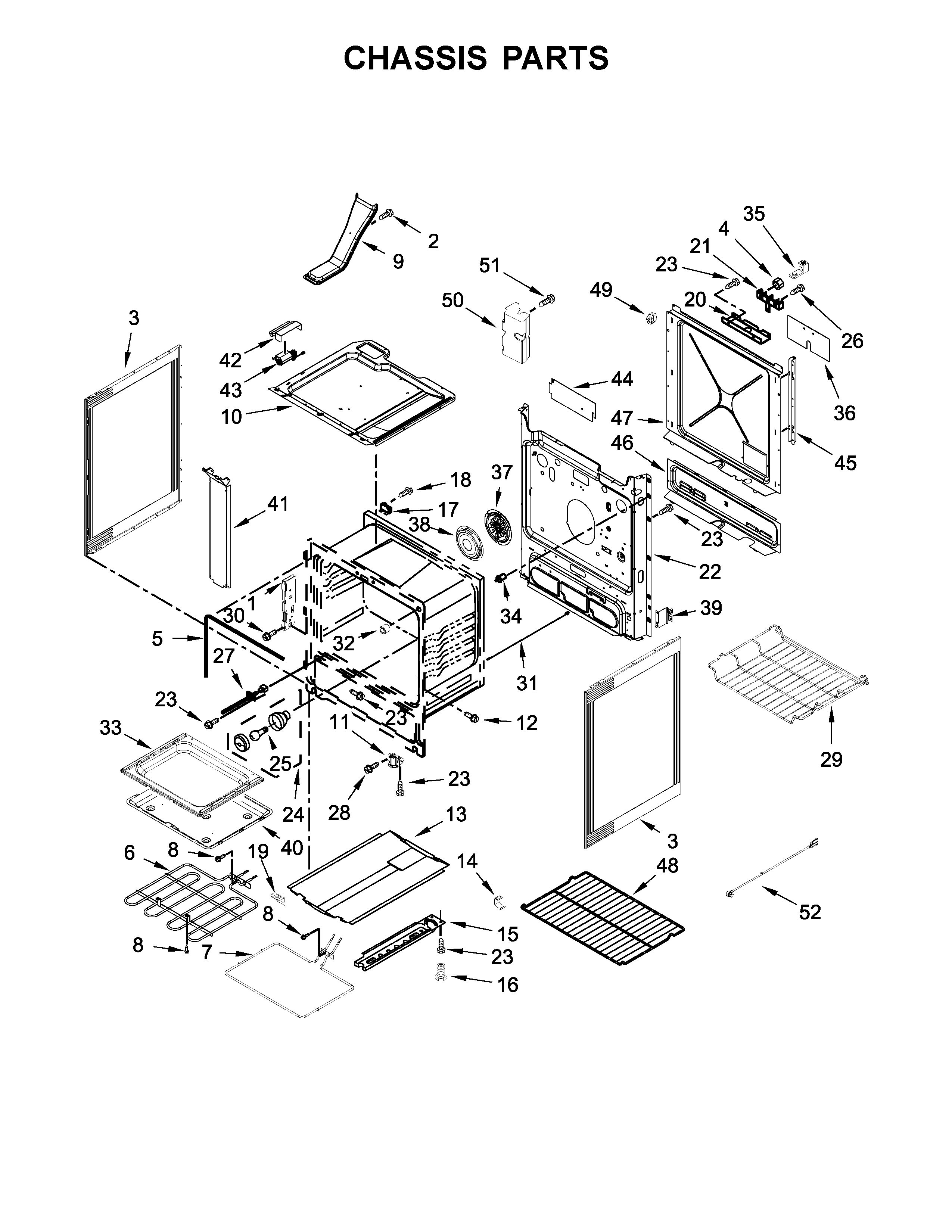 Whirlpool YWEEA25H0HN0 chassis parts diagram